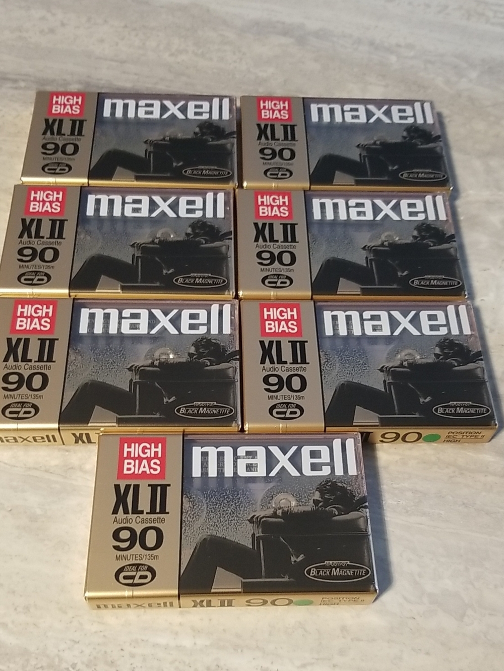 Maxwell XL II 90 High Bias Audio Cassette - Gold and Black - Picture 1 of 2